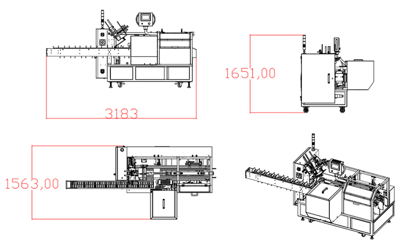 LY200-2標準型裝盒機尺寸